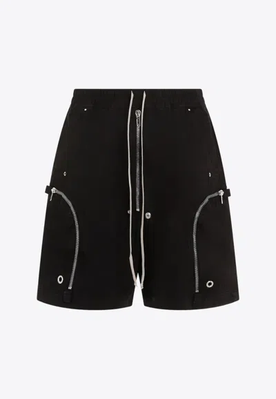 Shop Rick Owens Drkshdw Bauhaus Drawstring Bermuda Shorts In Black