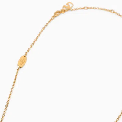Shop Valentino Garavani Vlogo Signature Gold Necklace Women In Silver