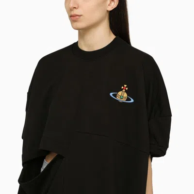 Shop Vivienne Westwood Black Cotton Over-shirt With Cut-out Women