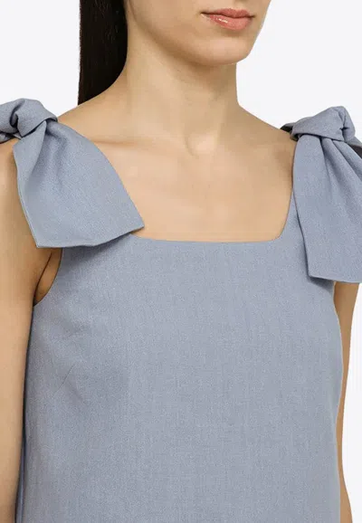 Shop Chloé Bow-detailed Tank Top In Blue