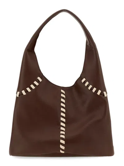 Shop Themoirè Bag "nymph" Lace In Brown