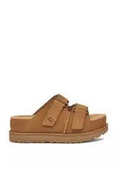 Shop Ugg W Goldenstar Hi Slide Shoes In Brown