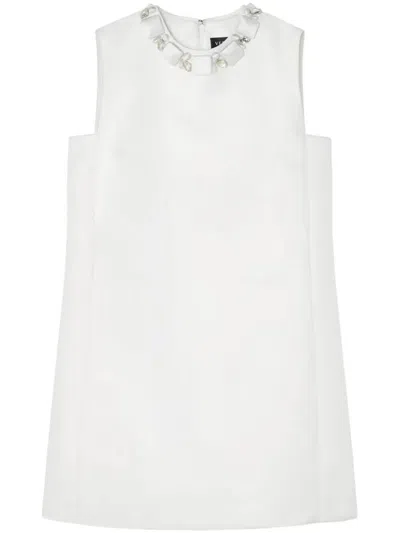 Shop Versace Duchesse Minidress With Crystals Clothing In White