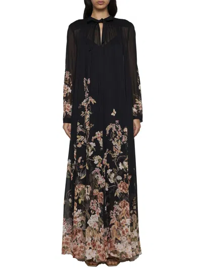 Shop Zimmermann Dresses In Coral Garden Black