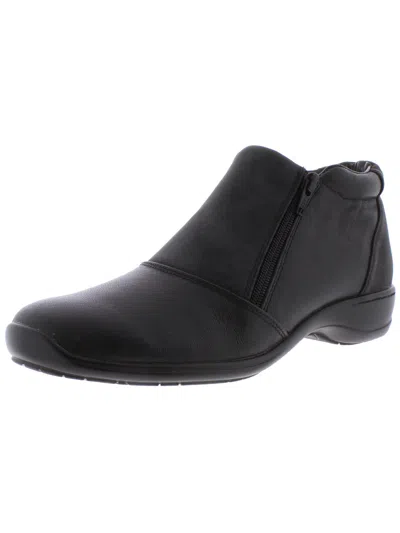 Shop Ros Hommerson Superb Comfort Womens Leather Wedges Casual Boots In Black