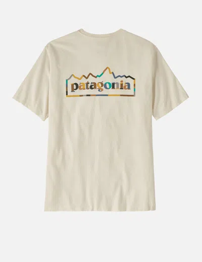 Shop Patagonia Unity Fitz Responsibili-tee T-shirt In Ecru