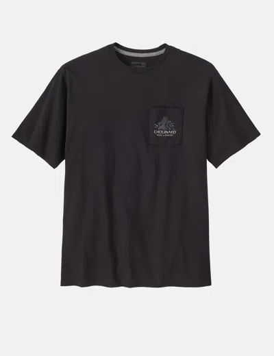 Shop Patagonia Chouinard Crest Pocket Responsibili-tee T-shirt In Black