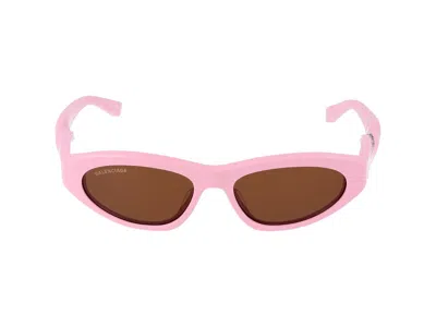 Shop Balenciaga Sunglasses In Pink Pink Brown
