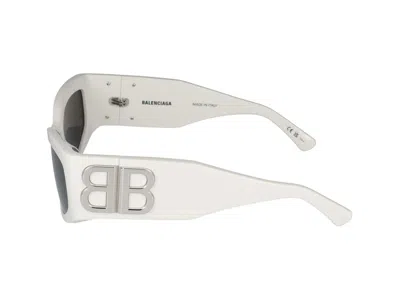Shop Balenciaga Sunglasses In White White Grey