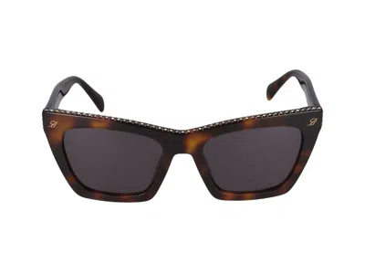 Shop Blumarine Sunglasses In Dark Havana Glossy