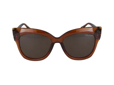 Shop Blumarine Sunglasses In Camel Transparent Glossy