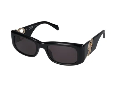 Shop Blumarine Sunglasses In Glossy Black