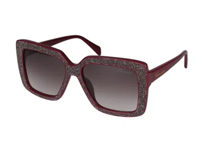 Shop Blumarine Sunglasses In Bordeaux Full Glossy