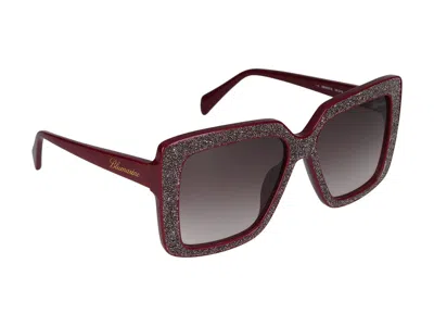 Shop Blumarine Sunglasses In Bordeaux Full Glossy