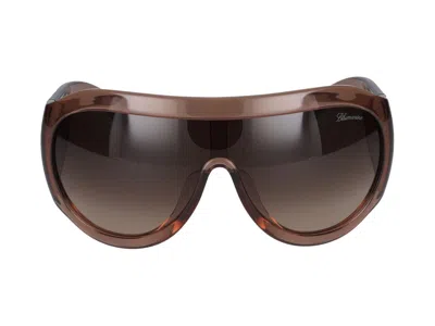 Shop Blumarine Sunglasses In Beige Transparent Glossy