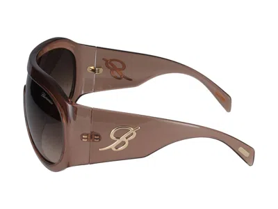 Shop Blumarine Sunglasses In Beige Transparent Glossy