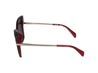 Shop Blumarine Sunglasses In Red Transparent Glossy
