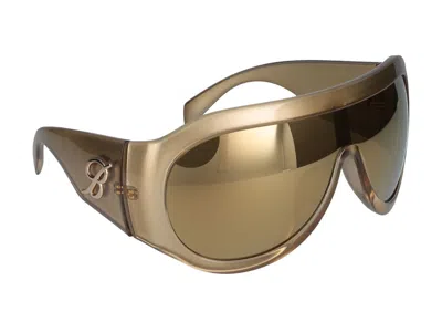 Shop Blumarine Sunglasses In Polished Mirrored Gold