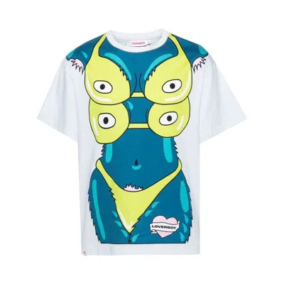 Shop Charles Jeffrey Loverboy T-shirts In Blue