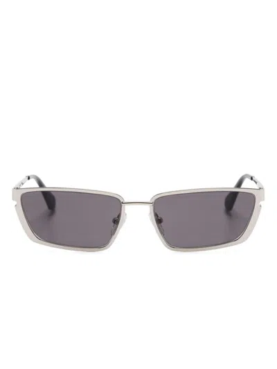 Shop Off-white Richfield Rectangle-frame Sunglasses In Silver Dark Grey