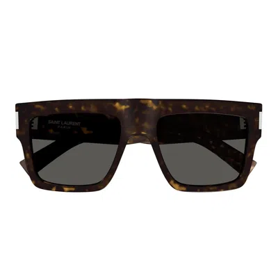 Shop Saint Laurent Eyewear Sunglasses In Havana