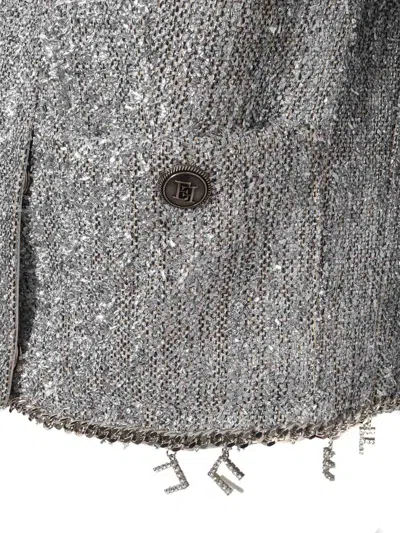 Elisabetta Franchi Jacket In Silver
