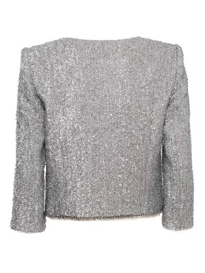 Shop Elisabetta Franchi Jacket In Silver