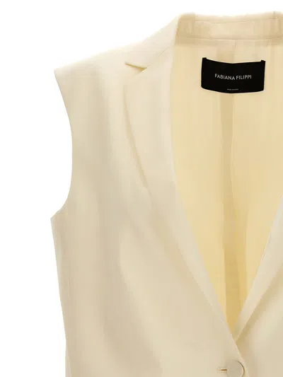 Shop Fabiana Filippi Oversized Vest In White