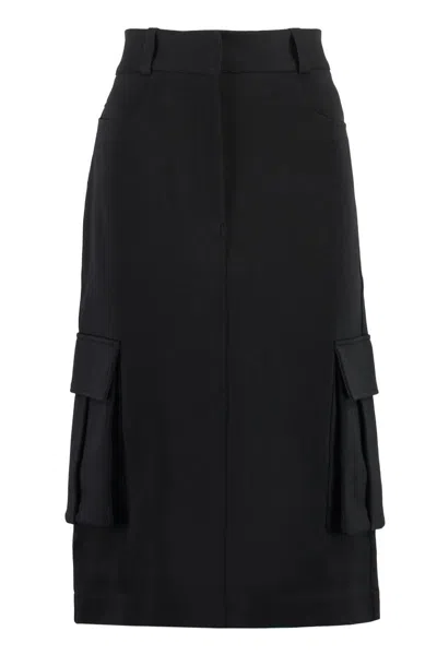 Shop Givenchy Technical Fabric Skirt In Black