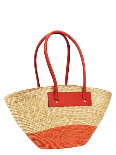 Shop Jimmy Choo 'beach Basket Tote/m' Shopping Bag In Fuchsia