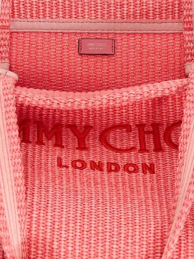 Shop Jimmy Choo 'beach Tote E/w' Shopping Bag In Pink
