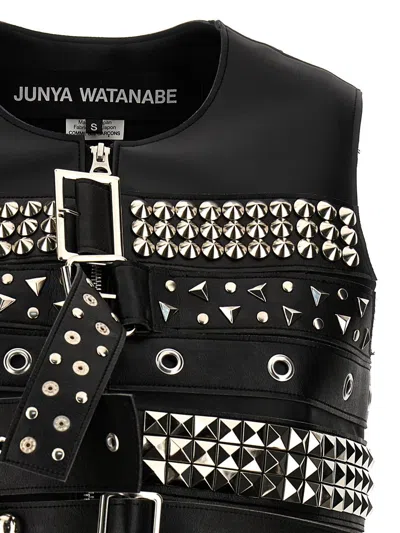 Shop Junya Watanabe Studs Vest In Black