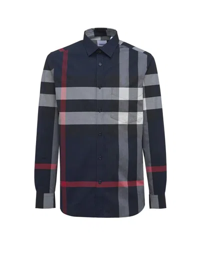 Shop Burberry Shirt In Blue