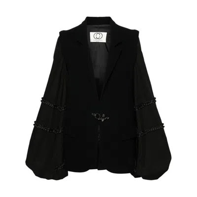 Shop Maison Laponte Outerwears In Black