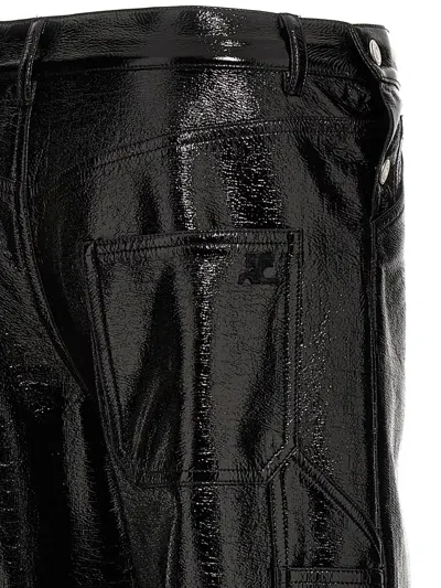 Shop Courrèges 'sailor' Trousers In Black