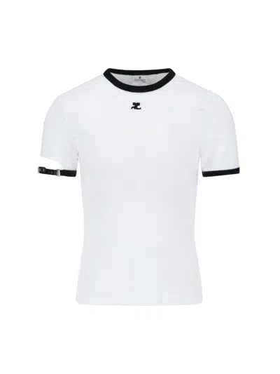 Shop Courrèges T-shirts And Polos In White