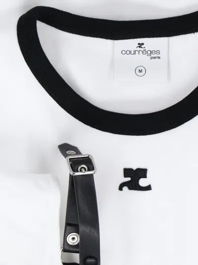 Shop Courrèges T-shirts And Polos In White