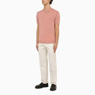 Shop Drumohr Short Sleeved Polo In Pink