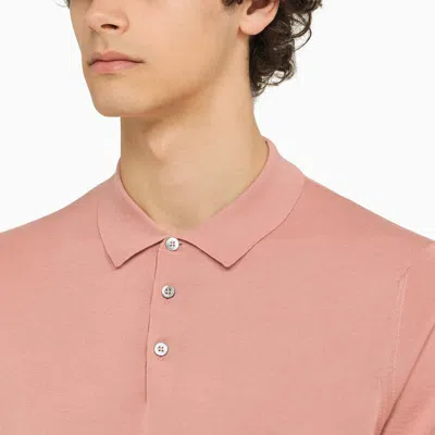 Shop Drumohr Short Sleeved Polo In Pink