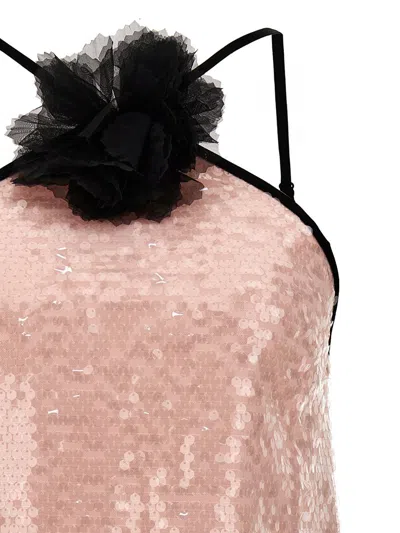 Shop Self-portrait 'pale Pink Sequin Mini' Dress