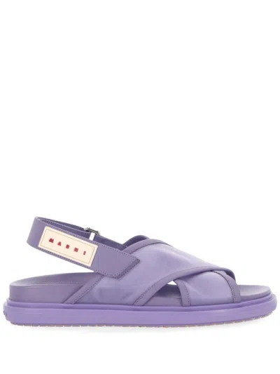 Shop Marni Flat Shoes In Violet
