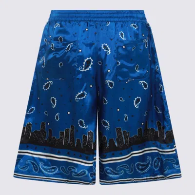 Shop Off-white Blue Midi Shorts In Nautical
