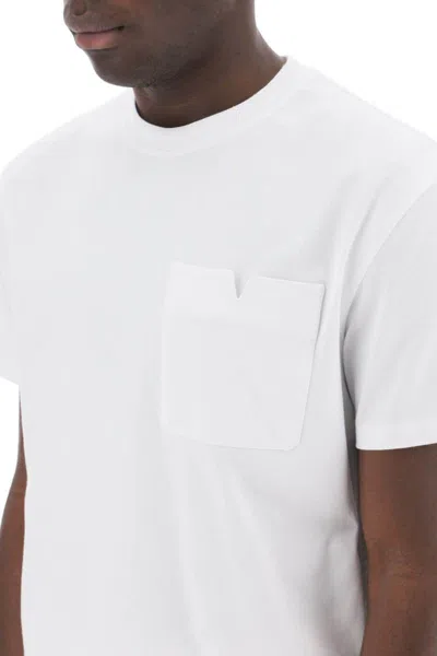 Shop Valentino Garavani "cotton T-shirt With V Detail" In White