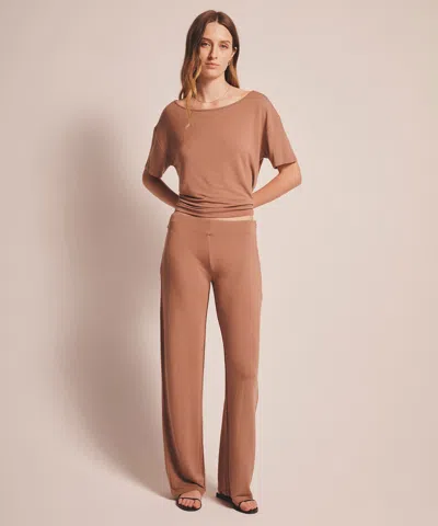 Shop Naadam Soft Touch Everywhere Pant In Toffee Brown