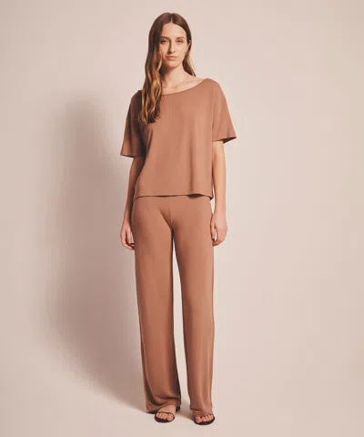 Shop Naadam Soft Touch Everywhere Tee In Toffee Brown