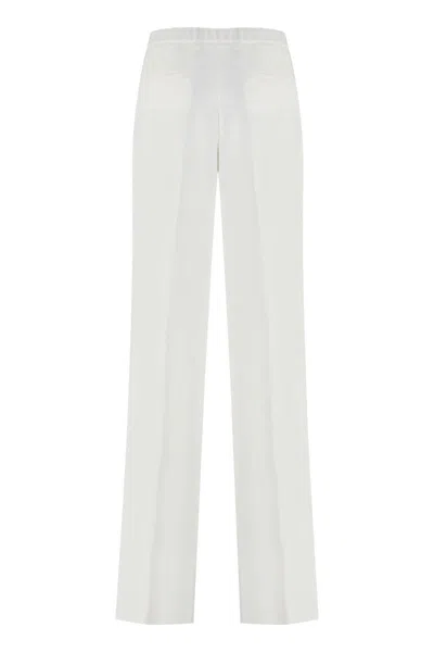 Shop Fabiana Filippi Viscose Trousers In White