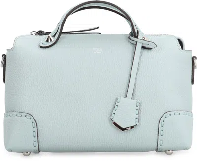 Shop Fendi By The Way Leather Boston Bag In Blue