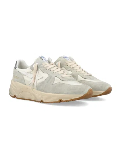 Shop Golden Goose Running Sole Sneakers In Cream/ice/white