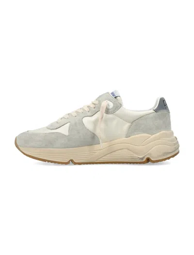 Shop Golden Goose Running Sole Sneakers In Cream/ice/white