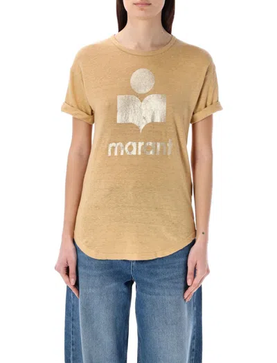 Shop Isabel Marant Étoile Koldi T-shirt In Sahara/light Gold